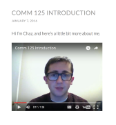 Intro Blog and Video Screenshot Example